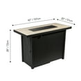 thumbnail image 4 of Teamson Home Outdoor Rectangular Propane Ceramic Gas Fire Pit with Metal Base, 4 of 9