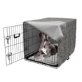 thumbnail image 5 of Geometric Dog Crate Cover, Cubic Forms with Inner Abstract Stripes Modern Mosaic Design, Easy to Use Pet Kennel Cover Small Dogs Puppies Kittens, 7 Sizes, Charcoal Grey and Ivory, by Ambesonne, 5 of 6