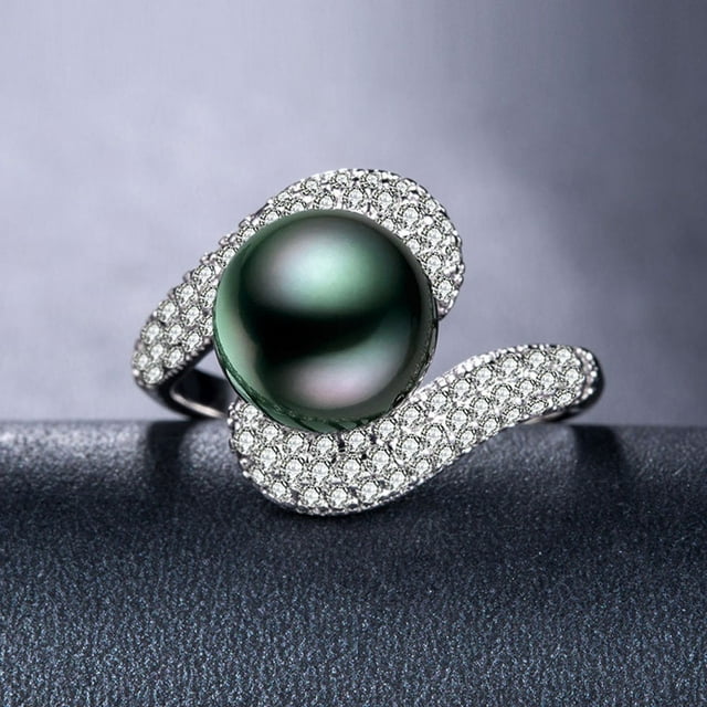 unbranded Anillo Fino De Con Y Zirconia Para Uso Diario Y Fiesta