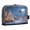 christmas Night Scene, variant on Standing Pencil Case with Base Large Capacity Stationery Pouch Pen Bag with Zipper for Women Men Bird and Snow-covered Trees