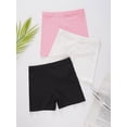 thumbnail image 4 of TTAO 3 Pack Girls Dance Shorts Safety Panties Under Dress Shorts Undershorts Underwear 2-14Y Black&White&Pink 3-4, 4 of 5