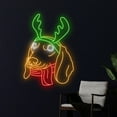 thumbnail image 2 of Handmadetneonsign Dachshund Christmas Neon Sign, Merry Christmas Dachshund Dog Led Sign, Dachshund, 2 of 5