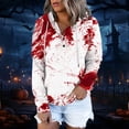 thumbnail image 2 of HKEJIAOI Halloween Hoodies for Femmes Manches Longues Col Rond Imprimé Graphique Moderne Halloween Célébration Esthétique Femmes Blanc-4, 2 of 6