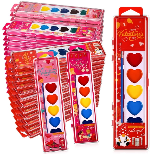 Set de pintura acuarela Watersay Valentines Heart, 24 paquetes