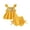 Yellow, variant on YWIYIUD Toddler Girl Clothes Baby Summer Outfit 3D Floral Flying Sleeve Ruffle Tank Tops Matching Cute Bow Shorts Outfits Set InfantClothing Set Baby Girl Clothes Gift Yellow 6-9 Months
