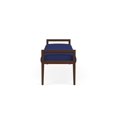 thumbnail image 4 of Pemberly Row Waiting Reception 3 Seat Bench Wood Frame in Blue, 4 of 5