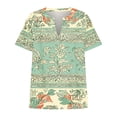 thumbnail image 3 of Birdeem Blouses pour Femmes T-Shirt à Manches Courtes Imprimé Décontracté Col Rond Ample, 3 of 9
