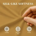 thumbnail image 3 of Sacred Thread Rayon Derived from Bamboo Sheets Full Size, 18'' Deep Pocket Cooling Sheets for Hot Sleepers, 6 PC Cooling Sheets (Full Size) (Medallion Gold), 3 of 9