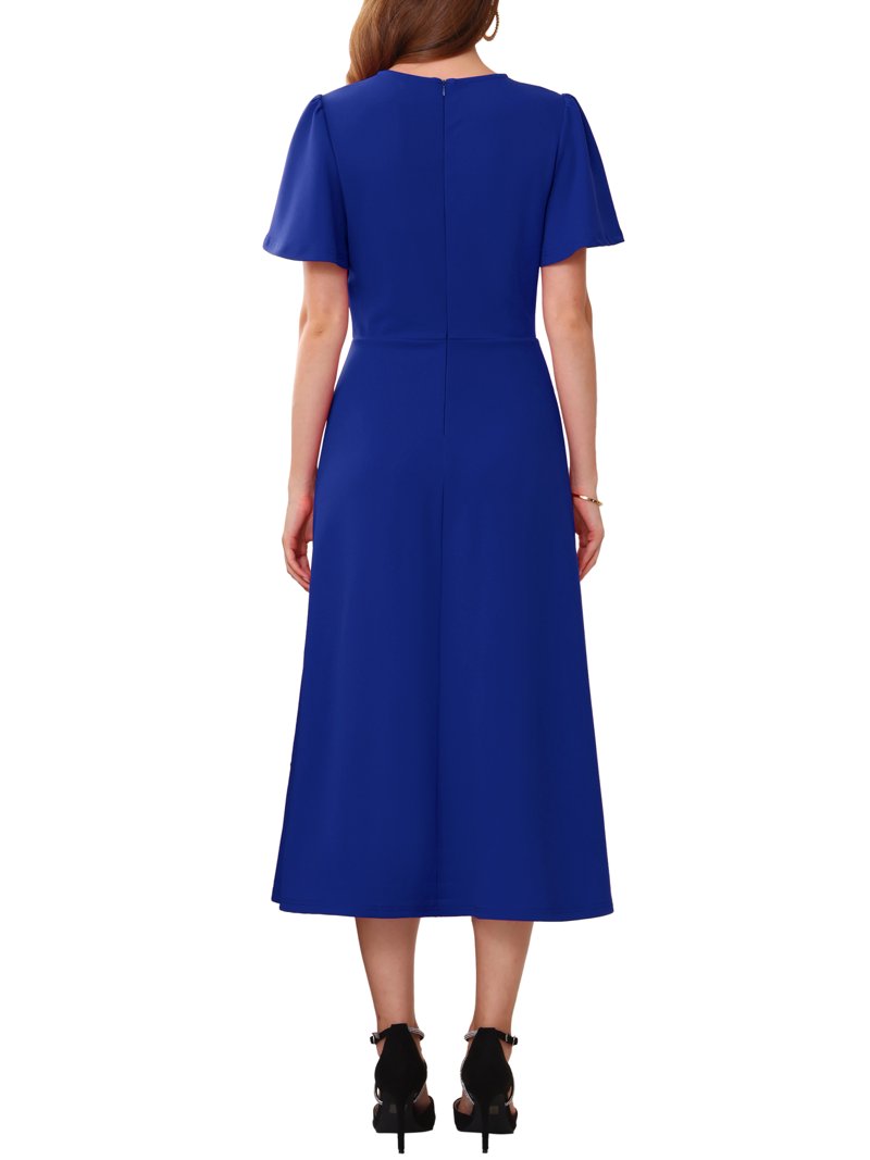 royal blue midi dress wedding guest Royal Blue Plus Size Wedding Guest Dresses