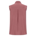 thumbnail image 6 of Curuila Womens Summer Tops Elegant Sleeveless Button Down Solid Color Lapel Casual T Shirt Red Size M, 6 of 7