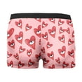 thumbnail image 5 of JHHLSF Mens Valentines Day Printed Underwear Style Red Bubble Special Love Rose Shorts Mid Waist Pink,2XL, 5 of 5