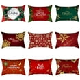 thumbnail image 2 of Christmas Themed Soft Lumbar Pillow,Red Rectangle Christmas Pattern Lumbar Pillow Soft Cushion,Protect Lumbar Keep Health Home Cushion,Suit for Bedroom Office Studyroom(11.81"*19.69"), 2 of 6