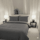 thumbnail image 1 of Juego de Sábanas Matrimonial 2800 Hilos Extra Suave Premium Textura Rayada Soft Nature, 1 of 5