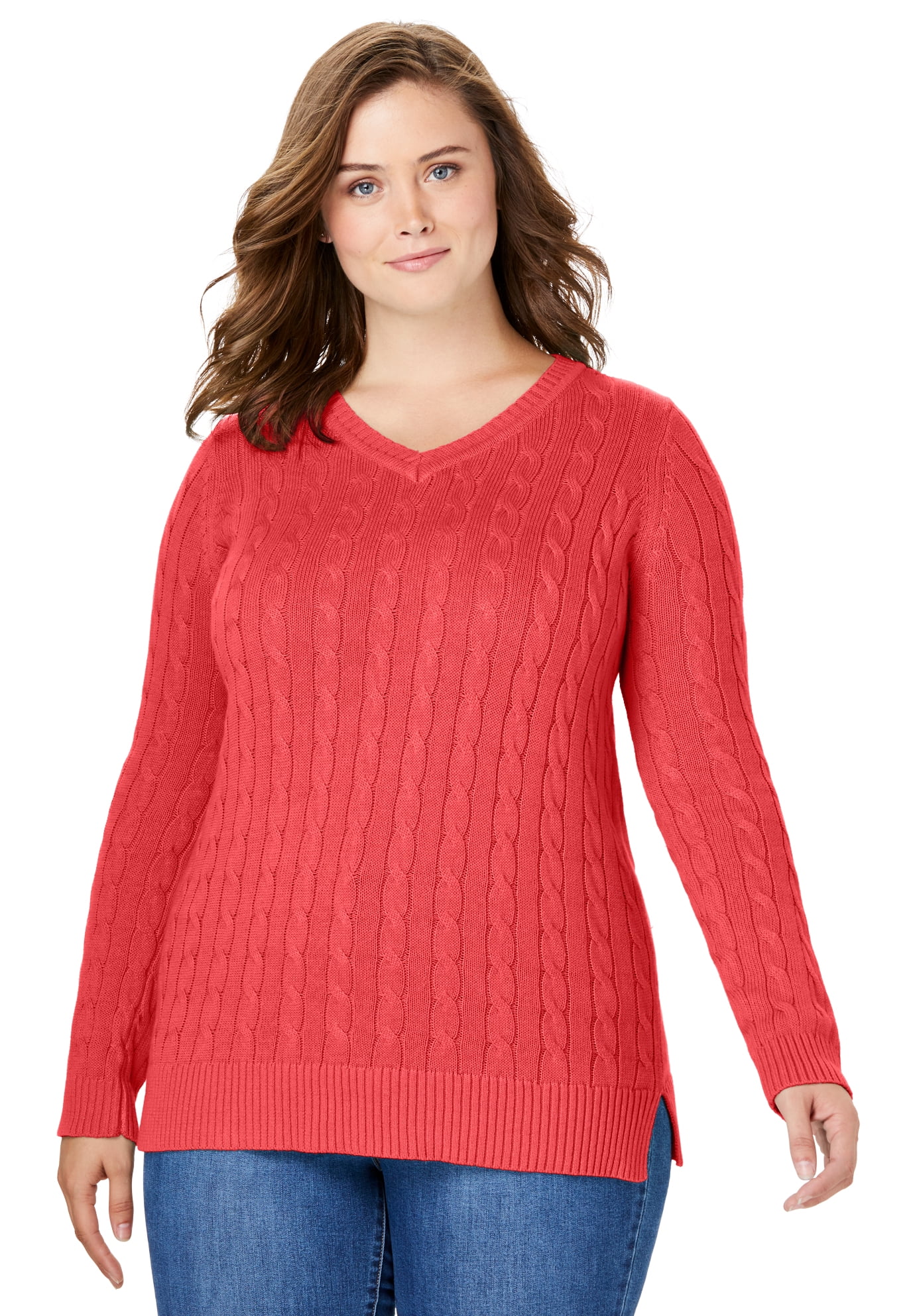 walmart women's plus size sweaters