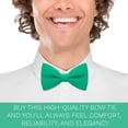 thumbnail image 5 of Linen Classic Pre-Tied Bow Tie Formal Solid Tuxedo, by Bow Tie House (Medium, Green Mint), 5 of 5