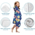 thumbnail image 7 of Pioneer Flower Floral Print Pattern Hooded Bath Towel，50"x30" for Ages 3 To 12 Kids, Quick Dry Lightweight Soft Microfiber Hood Beach Towel Cover Up for Kids, 7 of 7