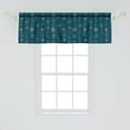 thumbnail image 2 of Ambesonne Snow Valance Pack of 2, Winter Motifs Vertical Lines, 54"X18", Dark Teal Sand Brown, 2 of 4