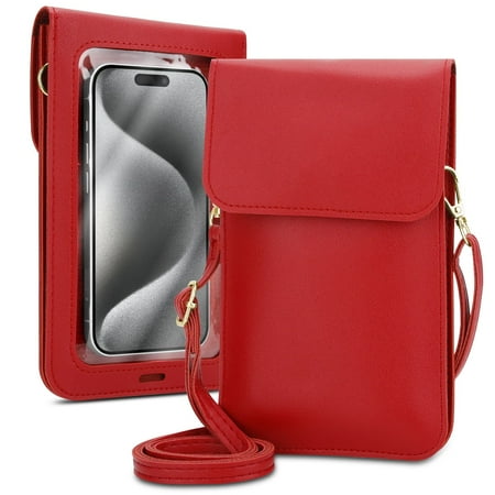 Cadorabo Shoulder Bag Case for Huawei P8 Cover in RED Handbag