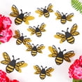 thumbnail image 2 of 24Pcs 3D Bee Decorative Double Glitter Bee Sticker Wall Decor, 8 Large (12X7.5Cm) And 16 Small (9X5.5Cm) Stickers, Super Realistic 3D Embossed Design With Double Layer Fabric,, 2 of 8