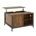 thumbnail image 4 of Newboti Furniture Lift Top Coffee Table, Multi-Function Coffee Table with Hidden Compartment, Modern Lift Tabletop Dining Table for Living Room Reception/Home Office, Rustic Brown 04401, 4 of 6