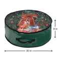 thumbnail image 1 of Bolsa de almacenamiento de corona navideña de PVC, bolsa de almacenamiento para anillos navideños, bolsa de almacenamiento para colgar, 1 of 1