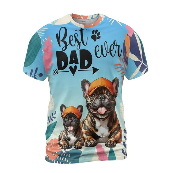 Best French Bulldog Dad Ever Happy Father's Day All Over Print 3D Shirt Unisex Merch Dog Lover Gifts - 02006