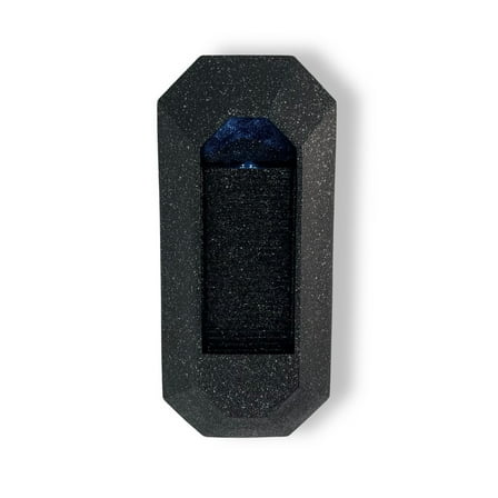 23.3" Resin Wall-Mounted Fountain with LED Light – Indoor/Outdoor Decorative Water Feature