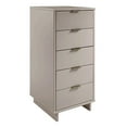 thumbnail image 2 of Manhattan Comfort Granville Tall & Narrow Engineered Wood Dresser in Light Gray, 2 of 12
