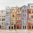thumbnail image 4 of Atelier B Art Studio 20x20 Black Modern Wood Framed Wall Art Titled - Amsterdam Houses Hotel, 4 of 6