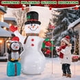 thumbnail image 2 of Regalo inflable navideño con muñeco de nieve, 2,1 m, con luces LED, 2 of 7