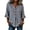#0454-Gray, variant on Boho Tops for Women Notch V Neck Button Front Vertical Stripe Print Short Sleeve Tops for Women Regular Fit Wrinkle Resistant Lightweight Curved Hem Tops for Women