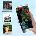 thumbnail image 6 of 20oz Stainless Steel Tumbler with Straw, Double Wall Insulated Travel Tumbler Black Panther in The Jungle, 6 of 7