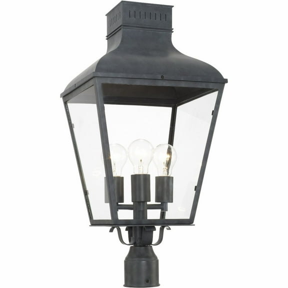 Crystorama Lighting - Three Light Outdoor Lantern Post - Outdoor Lantern Post -