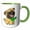 Green/White, variant on 3drose, Funny Cute Pug Puppy Dog Drinking Margarita Cartoon, 11oz Magic Transforming Mug