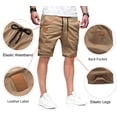 thumbnail image 3 of Shorts JMIERR S1 caqui de algodón con cordón, casuales para hombre talla L, 3 of 8