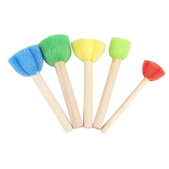 Sponge Brushes 5 Pieces Sponge Dab Brushes Set for Painting for Kids Stippling Brushes Round Sponges Brushes DIY Painting Graffiti Tool Accessories