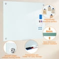 thumbnail image 4 of 36"x48" Frameless Glass Dry Erase Board, Magnetic Whiteboard with Markers & Eraser, Stain-Resistant Wall Mount White Board for Home Office, Classroom, School, 4 of 10