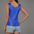 thumbnail image 5 of NIEWTR Satin Tank Tops For Women Loose Fit Sleeveless V Neck Camisole Blouses Shirt Top Womens Tank Summer Tank (S,A156-Blue), 5 of 6