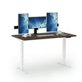 thumbnail image 6 of 60'' x 30'' Dual Motor Electric Adjustable Height Desk for Home Office (Walnut Top + White Frame), 6 of 7