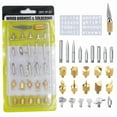 thumbnail image 4 of Wweixi Wood Engraving Burning Pen Tips Set Soldering Pyrography Solder Nozzles Brass Stencils Kit Tool  28pcs, 4 of 8