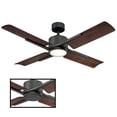 thumbnail image 2 of Cervantes Indoor and Outdoor 4-Blade Smart Ceiling Fan 56in Oil Rubbed Bronze/Dark Walnut with 3000K LED Light Kit and Remote Control, 2 of 4