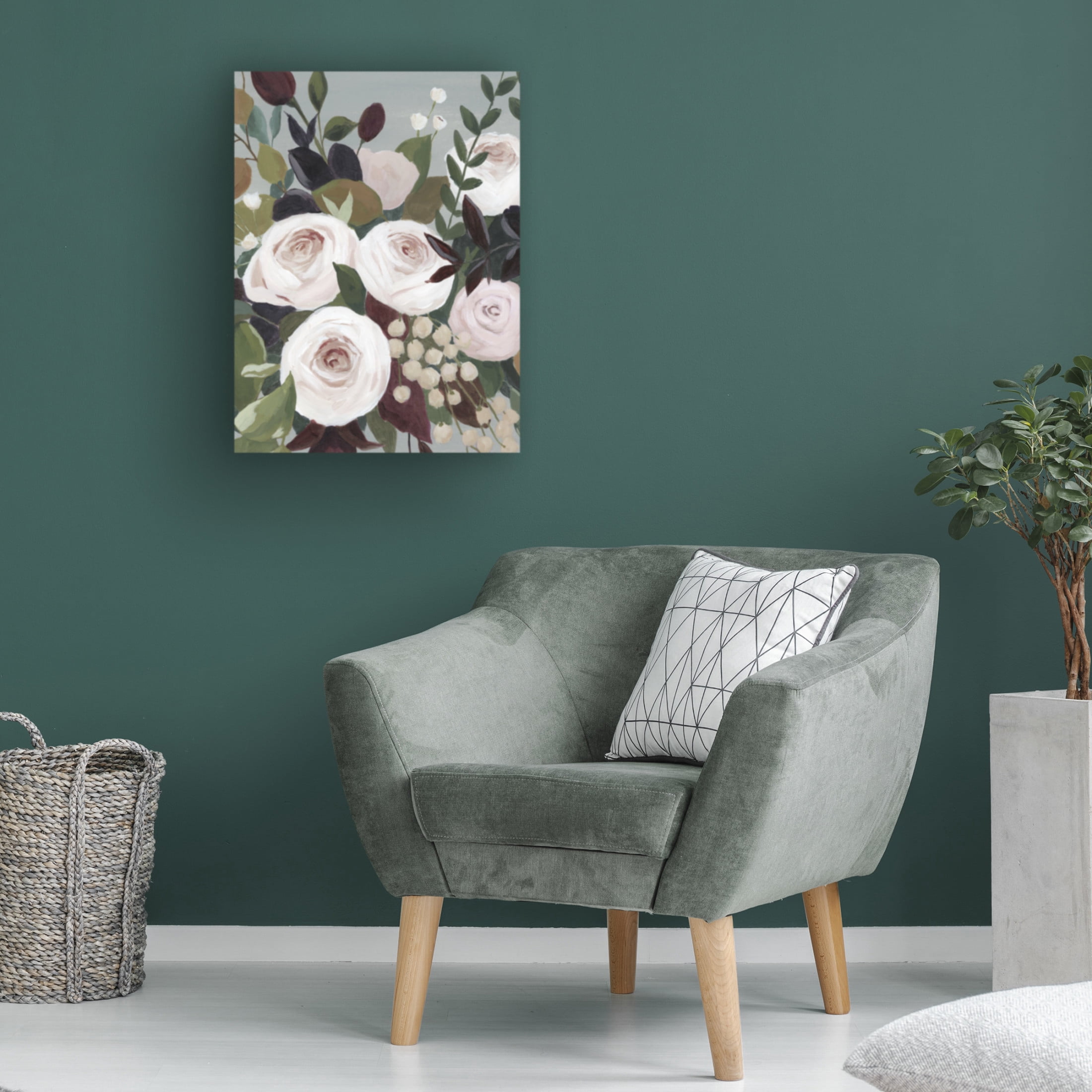 Canvas Wall Art - Grace Popp 'Bohemian Blooms I' Wall Art for Living Room, Bedroom, or Office Décor by Trademark Fine Art - 35 x 47 Inches