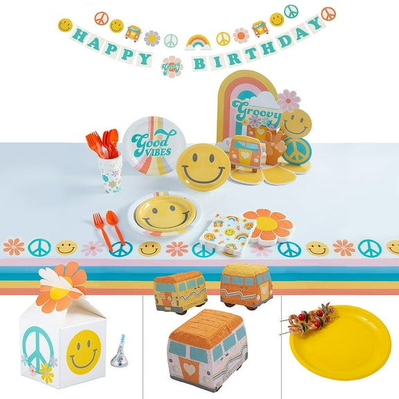 Fun Express Ultimate Groovy Party Decorating Kit for 8