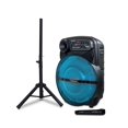 thumbnail image 1 of Parlante Bluetooth Audiobox ABX-1550S de 15" con luces LED y soporte para micrófono, 1 of 7