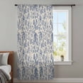 thumbnail image 4 of Blue Flowers Sheer Curtains 45 Inches Long, Retro Rustic Botanical Floral Leaves Vines Light Filering Curtains, Breathable Simi Curtain Privacy Drapes for Kitchen Bathroom Small Window Treatment, 4 of 9
