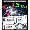 thumbnail image 2 of Cargador portátil Power Bank de 6000 mAh con cable 3 en 1, color gris, 2 of 6