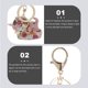 thumbnail image 1 of unbranded Llavero Colgante Rosa Con Para De Y Llaves, 1 of 6