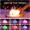 thumbnail image 2 of Luz nocturna de conejo, luz nocturna para bebé, luz nocturna recargable para niños, luz nocturna LED táctil para bebé, 2 of 5