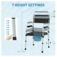thumbnail image 6 of Bedside Commode Chair for Seniors - Raised Toilet Seat with Arms, Adjustable Height, 331 lbs Capacity, Portable Folding Commode for Adults & Handicap, 6 of 9