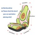 thumbnail image 3 of Wukai Cute Avocado Full Set Car Seat Covers with Soft Padding Universal Auto Front Seats Protector and Cushion Mat, 3 of 5